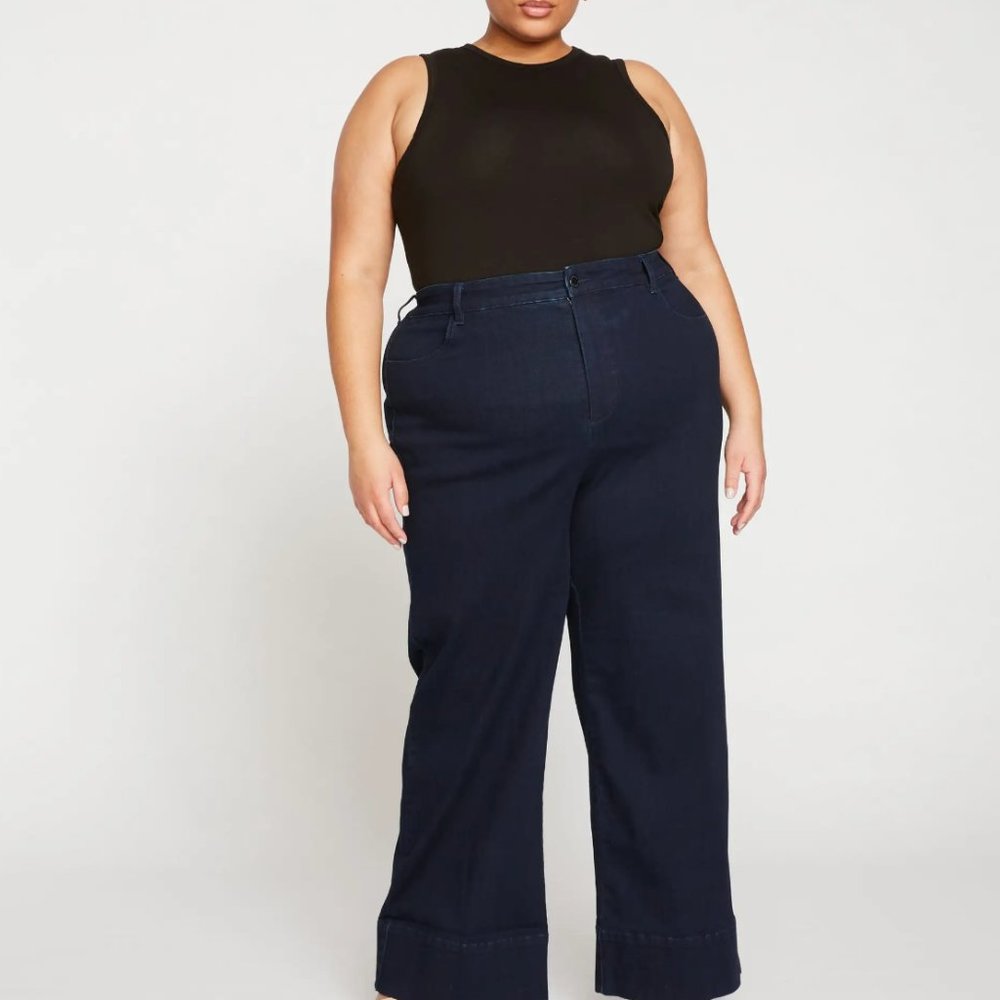 Carrie High Rise Wide Leg Jeans in Dark Indigo by Universal Standard